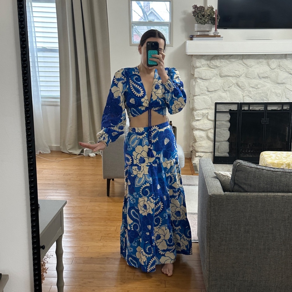 House of Harlow 1960 Maxi Skirt and Top Set